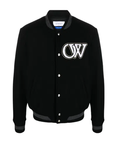 OFF-WHITE OFF-WHITE BUTTONED LONG-SLEEVED BOMBER JACKET