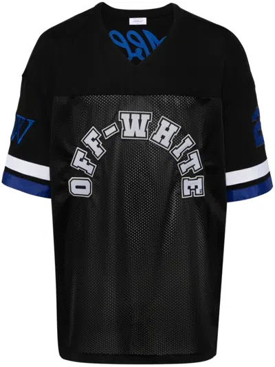 OFF-WHITE LOGO-APPLIQUÉ PANELLED T-SHIRT