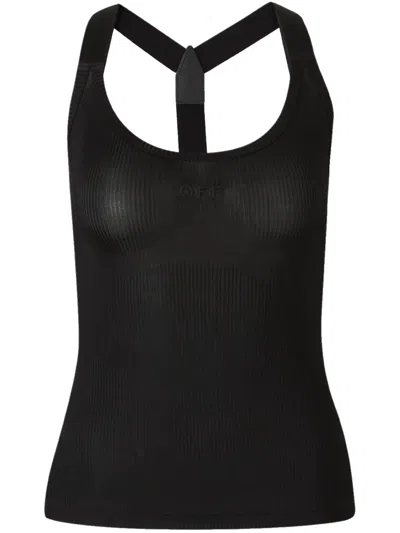 OFF-WHITE LOGO-APPLIQUÉ RACERBANK TANK TOP