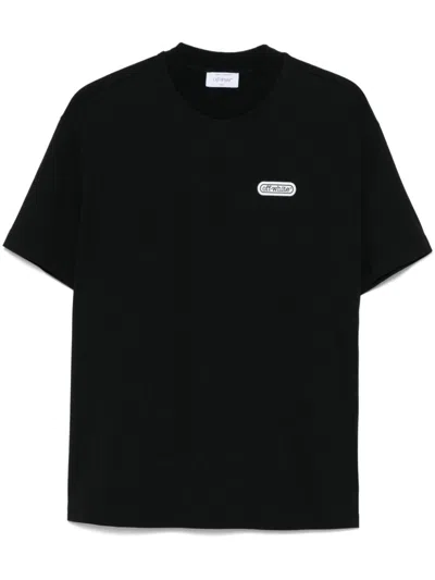 Off-white Logo-appliqué T-shirt In Black