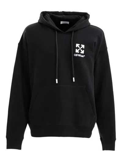 Off-white Logo-arrow Hoodie In Black