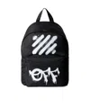 Off-white Graphic Print Backpack Adjustable Straps Front Pocket In Multi