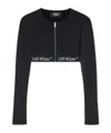 Off-white Off White Cropped Top With Logo Band In Black