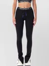 Off-white Logo Band Leggings Drawstring Tips In Black