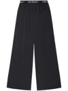 Off-white Logo-band Trousers In Black
