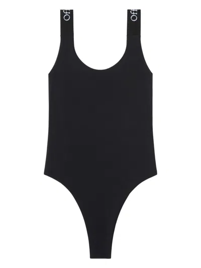 OFF-WHITE OFF-WHITE LOGO-BAND SWIMSUIT