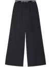 Off-white Logo-band Trousers In Black