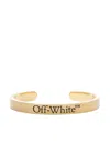Off-white Logo Bangle Bracelet In Gold
