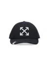 Off-white Curved Visor Baseball Cap In Black Cotton In Black