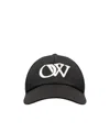 Off-white Black Logo Baseball Hat In Black