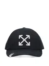 Off-white Curved Visor Baseball Cap In Black Cotton In Black