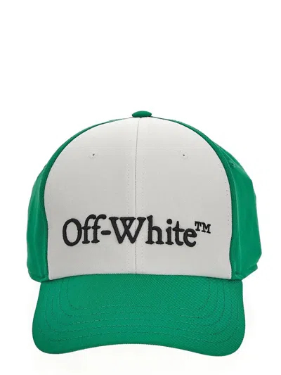 Off-white White And Green Drill Logo-embroidered Baseball Cap