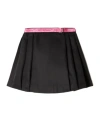 Off-white Logo-belt Pleated Skirt In Black