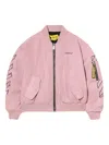 Off-white Logo Bomber Jacket In Pink