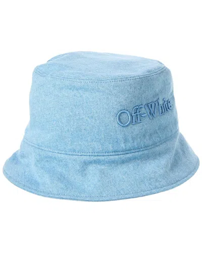 Off-white ™ Logo Bookish Bucket Hat In Blue