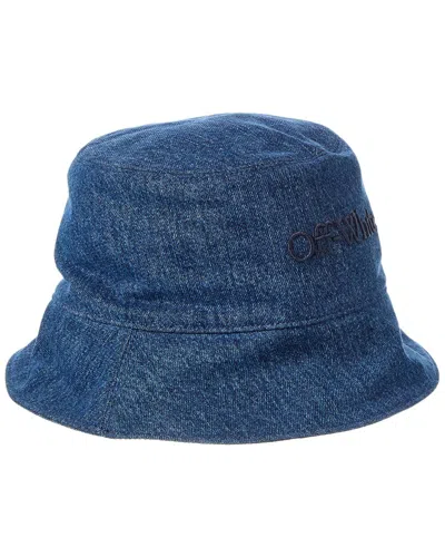 Off-white ™ Logo Bookish Bucket Hat In Blue
