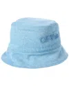 Off-white Logo Bookish Bucket Hat In Blue