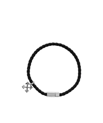 Off-white Logo Bracelet In Black
