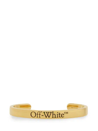 Off-white Logo Bracelet In Gold