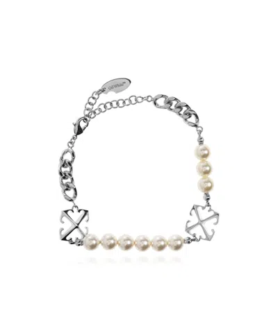 Off-white Logo Bracelet In Metallic