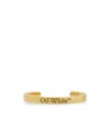 Off-white Logo Bangle Bracelet In Yellow