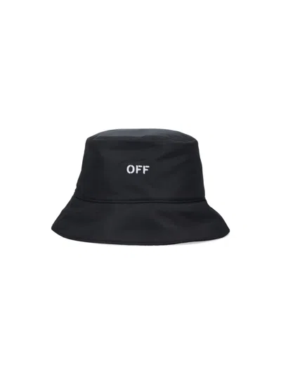 Off-white Logo Bucket Hat In Black  