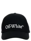 Off-white Logo Cotton Baseball Cap In Black White