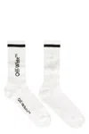 Off-white Line Mid Bksh Calf Knit Socks In White