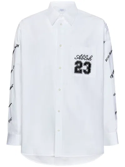 Off-white Embroidered Cotton Shirt