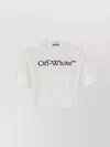 Off-white Off White Big Logo Bookish Cropped T Shirt