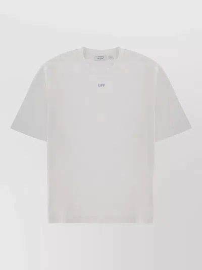 Off-white Logo Crew Neck Short Sleeve T-shirt In Neutral