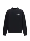 Off-white Mens Black Off-logo Crewneck Cotton Sweatshirt In Black