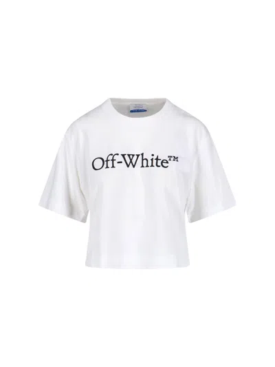 OFF-WHITE LOGO CROP T-SHIRT