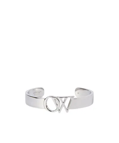 OFF-WHITE LOGO CUFF BRACELET