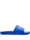 Off-white Logo-debossed Slides In Blue