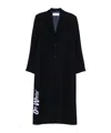 Off-white Logo-detail Coat In Black