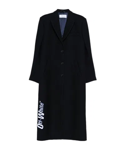 OFF-WHITE LOGO-DETAIL COAT