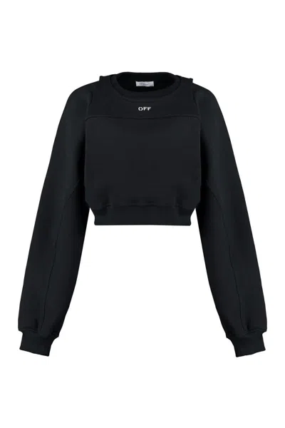 OFF-WHITE OFF-WHITE LOGO DETAIL COTTON SWEATSHIRT