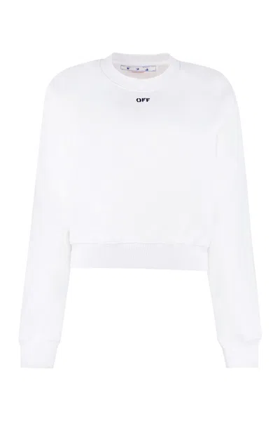 OFF-WHITE OFF-WHITE LOGO DETAIL COTTON SWEATSHIRT