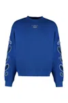 Off-white Off White "arrow Bandana Crewneck Sweat In Blue