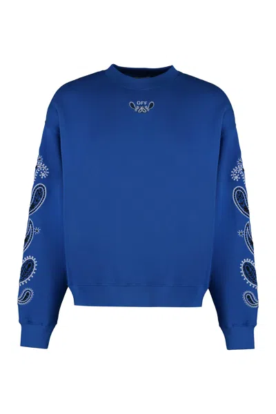 OFF-WHITE LOGO DETAIL COTTON SWEATSHIRT