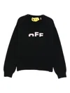 Off-white Logo-detail Crew-neck Jumper In Black