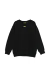 Off-white Long-sleeved Crew Neck Sweatshirt In Black