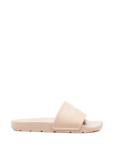 Off-white Logo-detail Flip Flops In Neutral