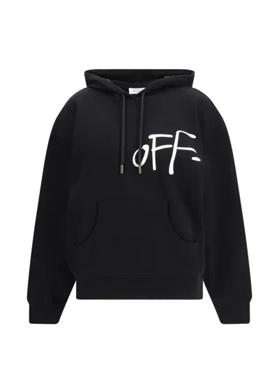 Off-white Shared Over Logo Hoodie In Black