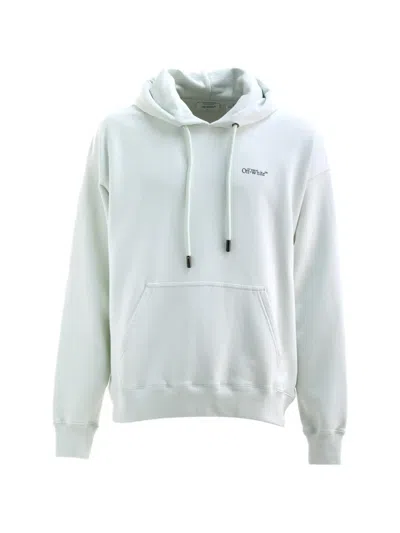 Off-white Logo-detail Hoodie In Blue