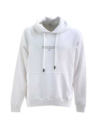 Off-white Logo-detail Hoodie In White