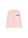 Off-white Logo-detail Button Cardigan In Pink