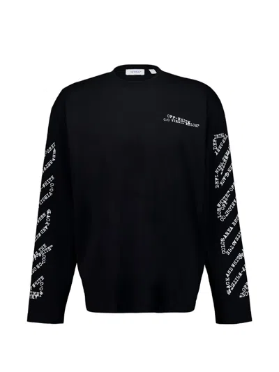 Off-white Logo-detail T-shirt In Black