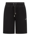 Off-white Logo Detailed Drawstring Shorts In Black